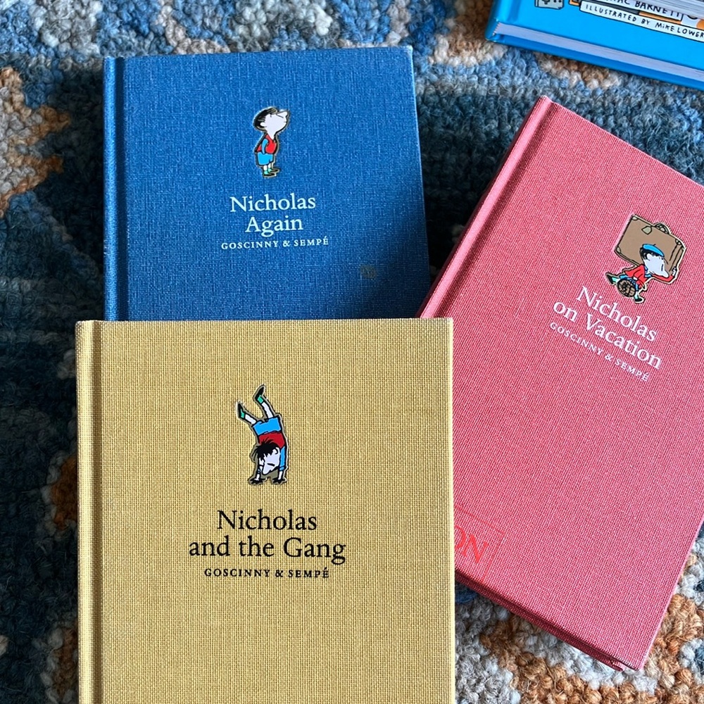 3 hardback, fabric covered kid books